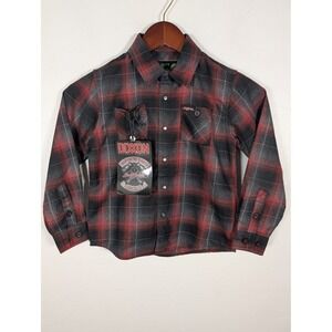 Dixxon Flannel Company Shirt Youth Small Barrett Jackson Plaid New‎ With Tags